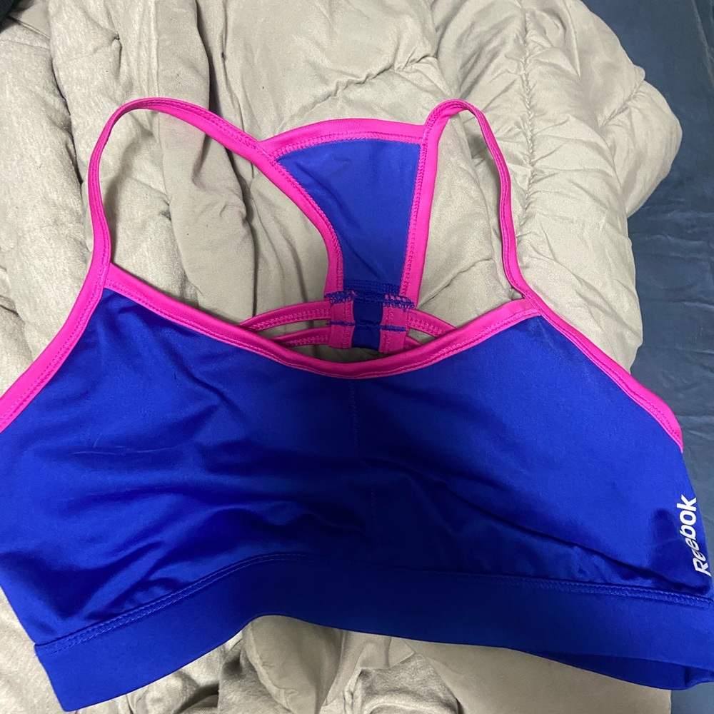 Reebok multicolour sports bra, size m